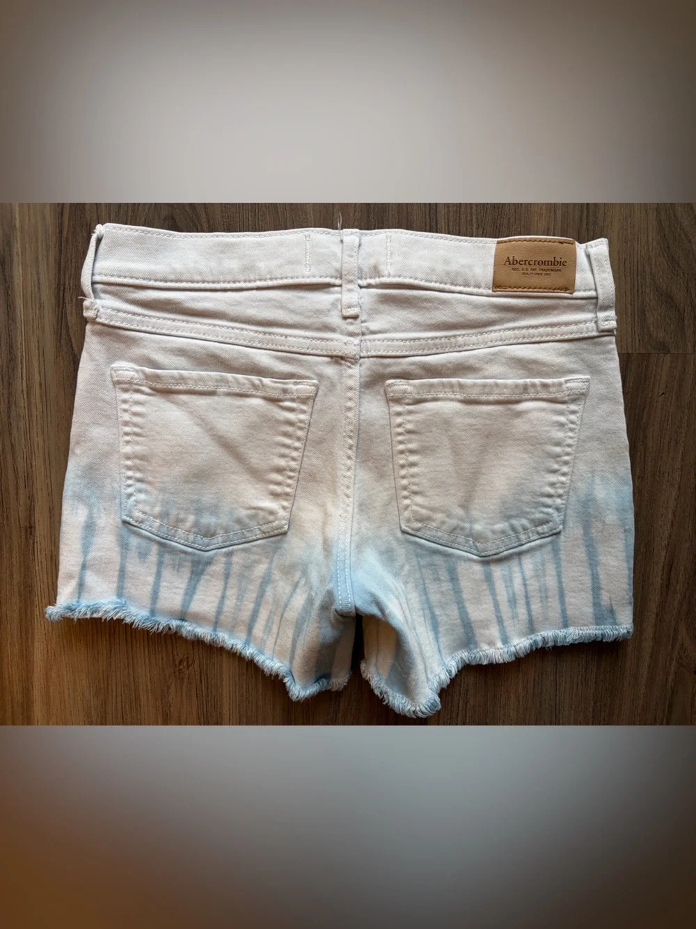 Abercrombie Kids White Frayed Denim Shorts